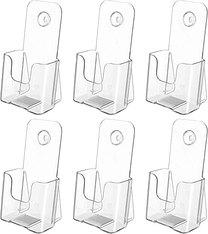 Six-Pack Acrylic Brochure Holders for Pamphlets and Flyers