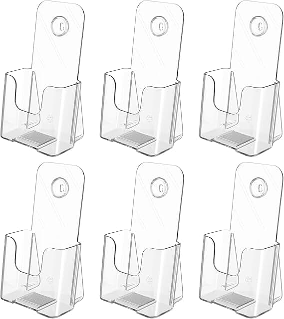 Six-Pack Acrylic Brochure Holders for Pamphlets and Flyers