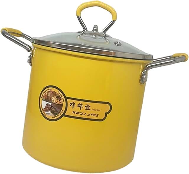 Small Soup Pot with Heat Distribution and Oil Strainer