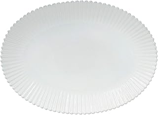 20-inch White Ceramic Oval Platter for Serving