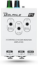 Portable in-ear monitor amplifier with XLR and TRS inputs