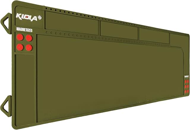 Large Magnetic Gun Cleaning Mat with Organizer and Ruler