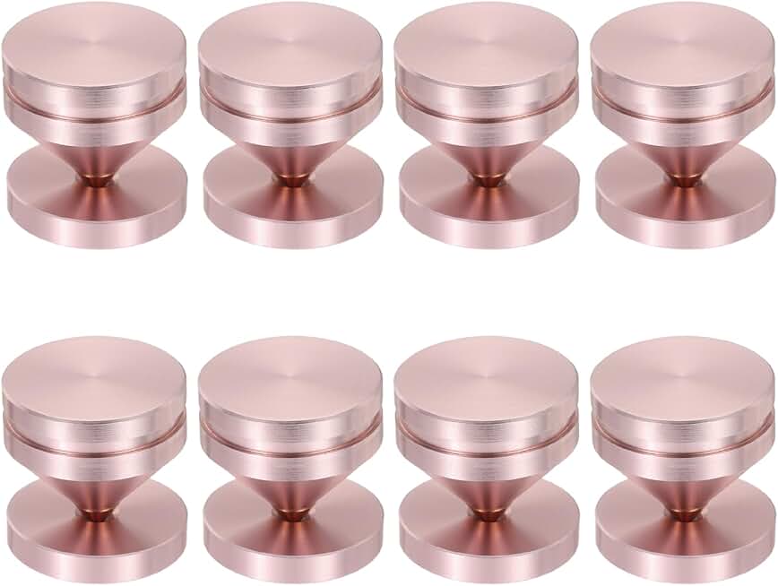 8-Piece Rose Gold Speaker Spike Kit with Pads