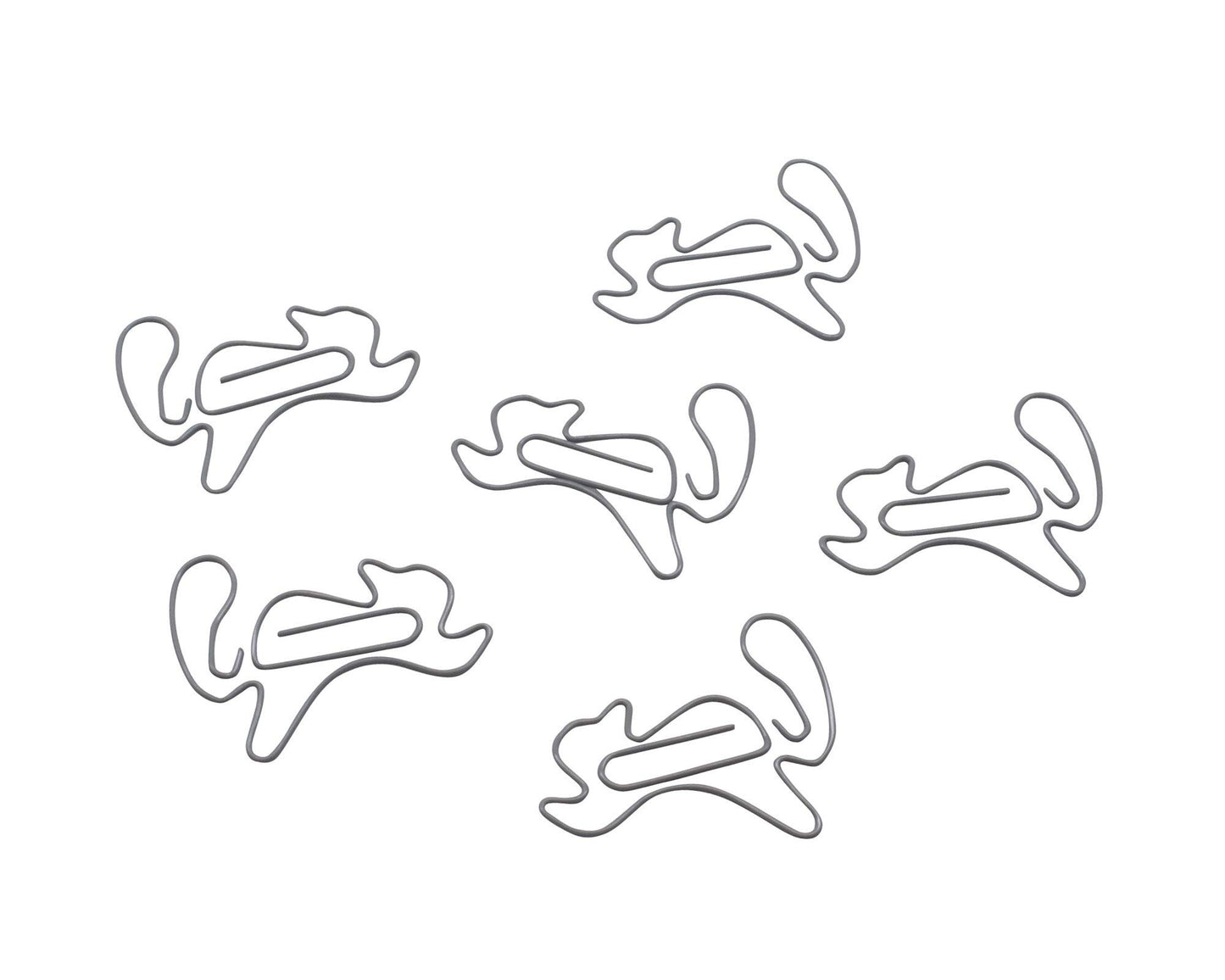 Squirrel-Shaped Paper Clips in Tin for Office or Collection