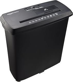 8-Sheet Strip Cut Paper Shredder with Card Slot