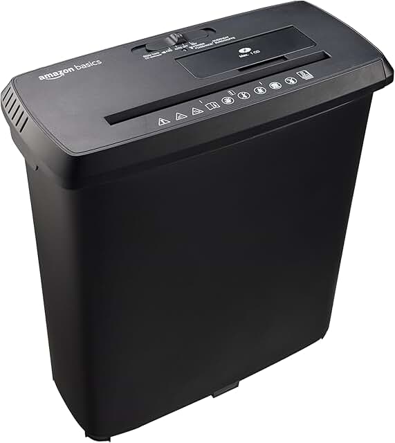 8-Sheet Strip Cut Paper Shredder with Card Slot