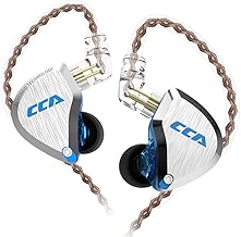 In-Ear Monitors with 5BA and 1DD Drivers, Tangle-Free Cable