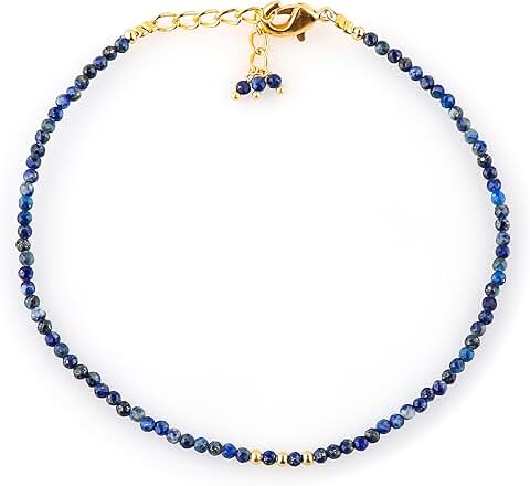 Natural Gemstone Beaded Dainty Bracelet