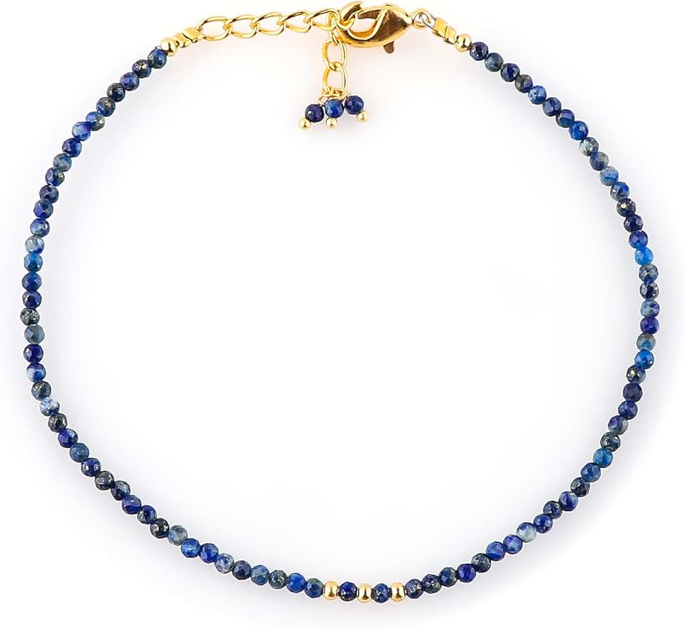 Natural Gemstone Beaded Dainty Bracelet