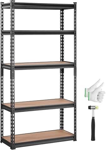 5-Tier Adjustable Heavy Duty Metal Shelving Unit