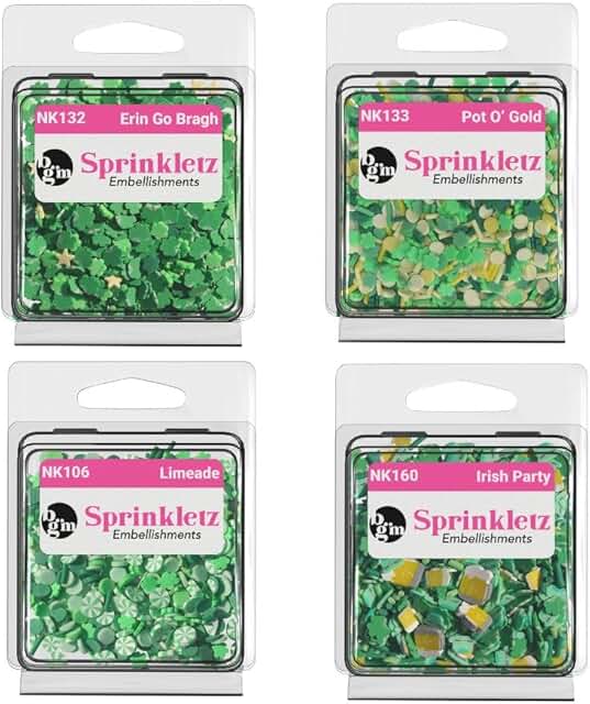 St. Patrick's Day Clay Button Embellishments, 2,400 Pieces