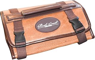 Portable waxed canvas gun cleaning mat with handle
