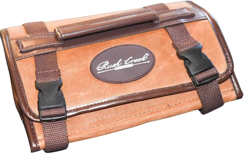 Portable waxed canvas gun cleaning mat with handle