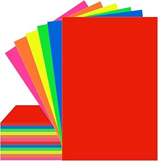 Neon Colored Cardstock Paper for Crafts and Decorations