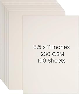 100 Sheets Ivory 8.5x11 Heavyweight Cardstock Paper