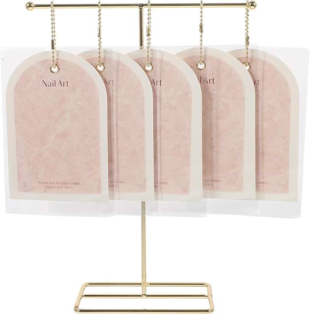 Nail Art Display Cards with Stand for Manicure Tips