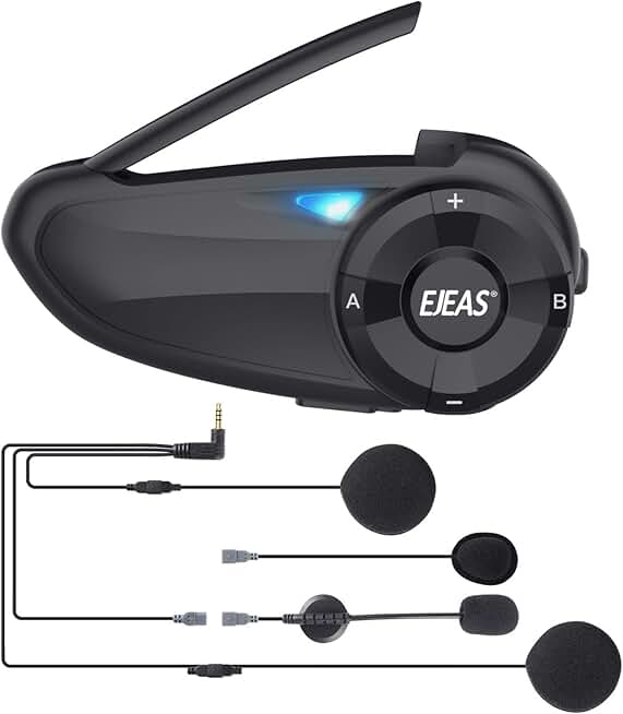 Bluetooth Motorcycle Helmet Intercom for 7 Riders, Waterproof