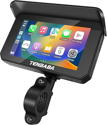 Wireless 5" Waterproof Motorcycle GPS with CarPlay and Android Auto