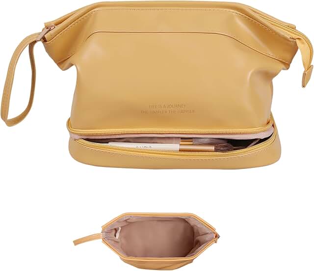Large Capacity Travel Makeup Bag with Compartments
