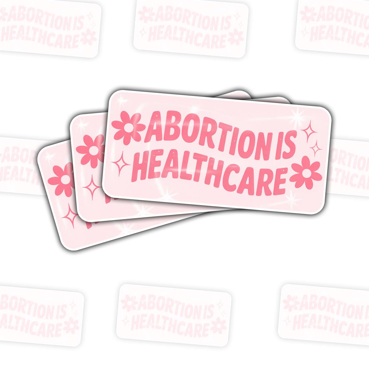 Set of 3 Feminist Reproductive Rights Stickers, 3 Inch