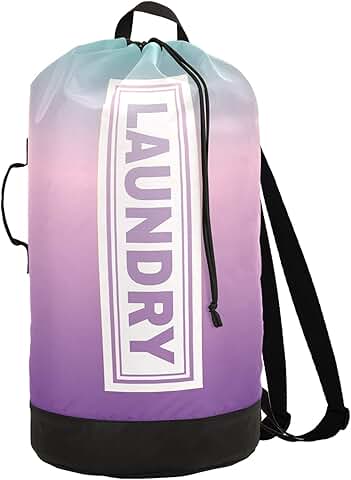 Large Waterproof Laundry Backpack with Shoulder Straps