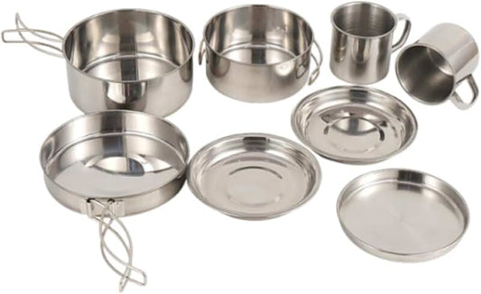 Non-Stick Stainless Steel Cookware Set with Soup Pot and Frying Pan