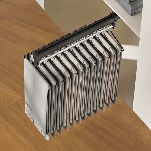 Adjustable Heavy Duty Steel Clothes Hanger Rail for Closet