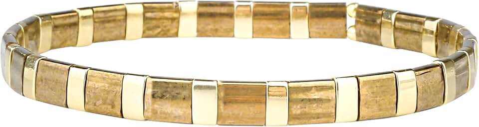 Brown Miyuki Tila Bead Stretch Bracelets for Women