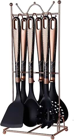7-Piece Silicone Kitchen Utensil Set with Stand