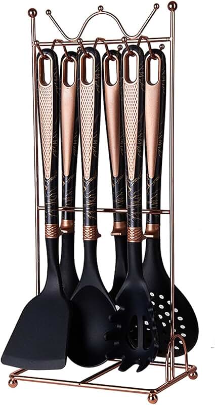 7-Piece Silicone Kitchen Utensil Set with Stand