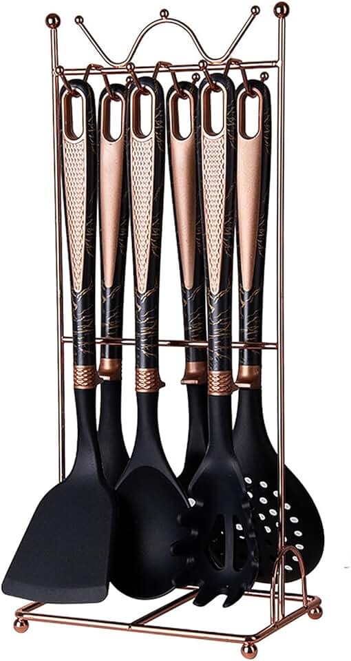 7-Piece Silicone Kitchen Utensil Set with Stand