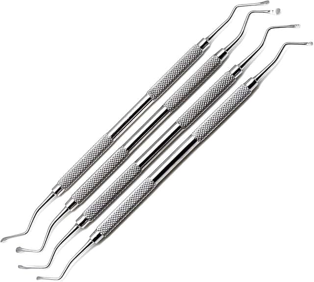 Dental Curettes and Spoons Set, 4 Pieces