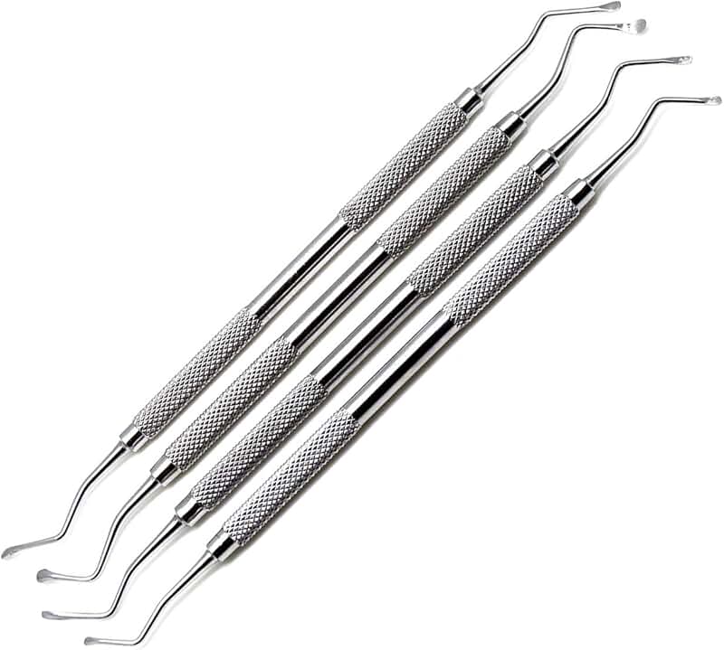 Dental Curettes and Spoons Set, 4 Pieces