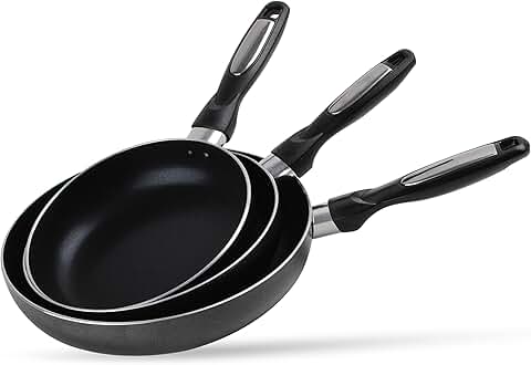 3-Piece Aluminum Nonstick Fry Pan Set