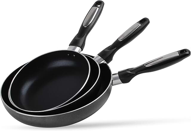 3-Piece Aluminum Nonstick Fry Pan Set