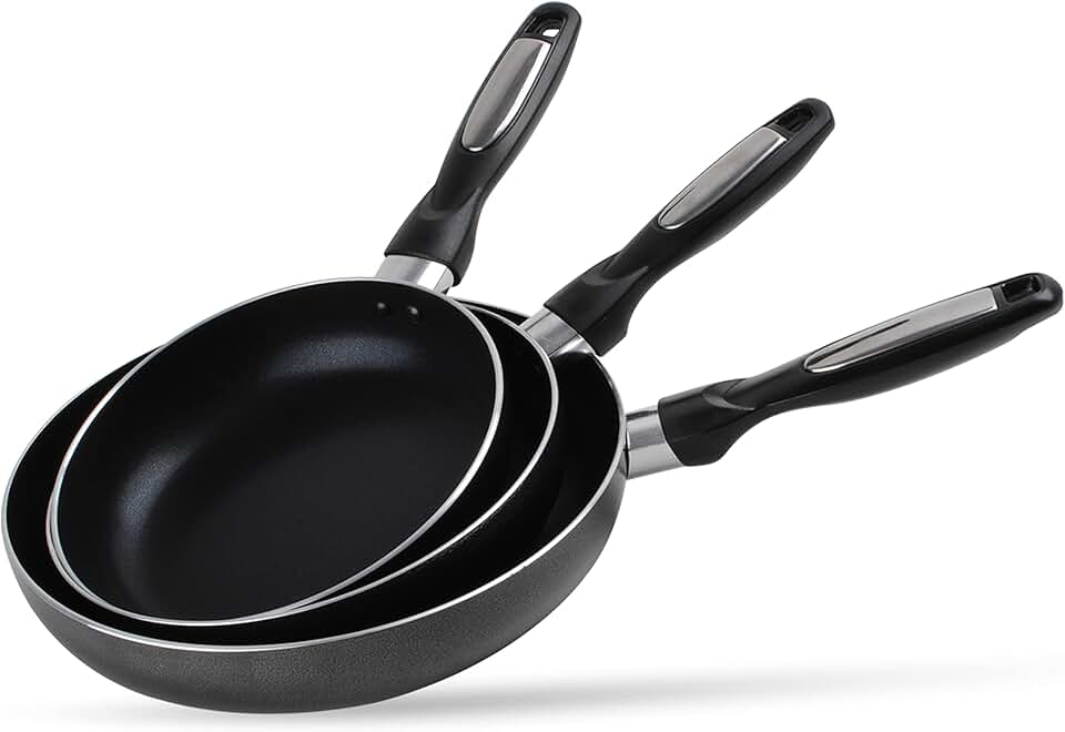 3-Piece Aluminum Nonstick Fry Pan Set