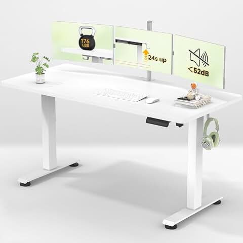 Large 55-Inch Electric Standing Desk for Home and Office