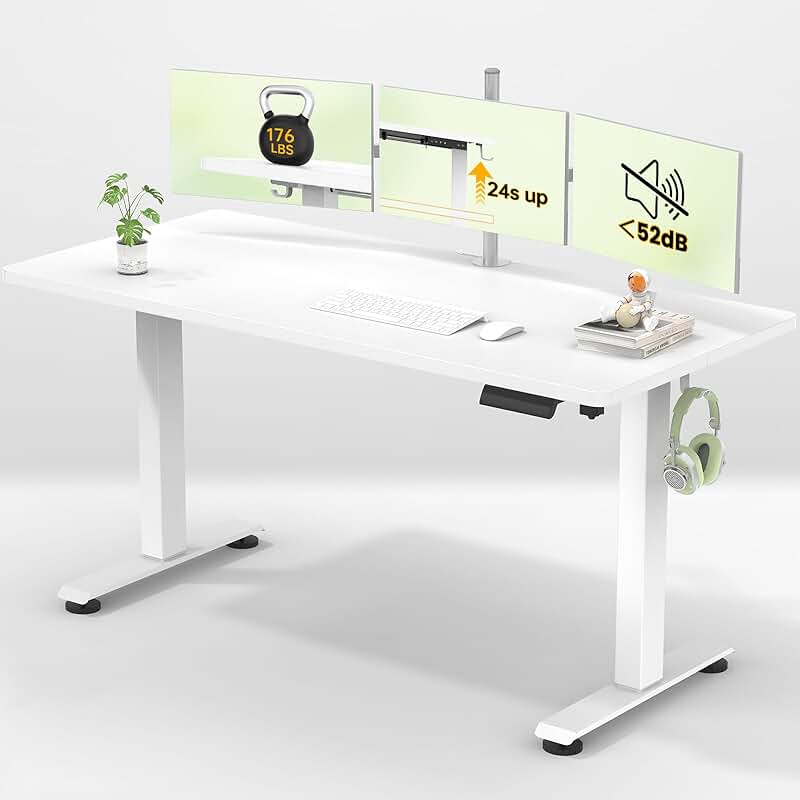 Large 55-Inch Electric Standing Desk for Home and Office