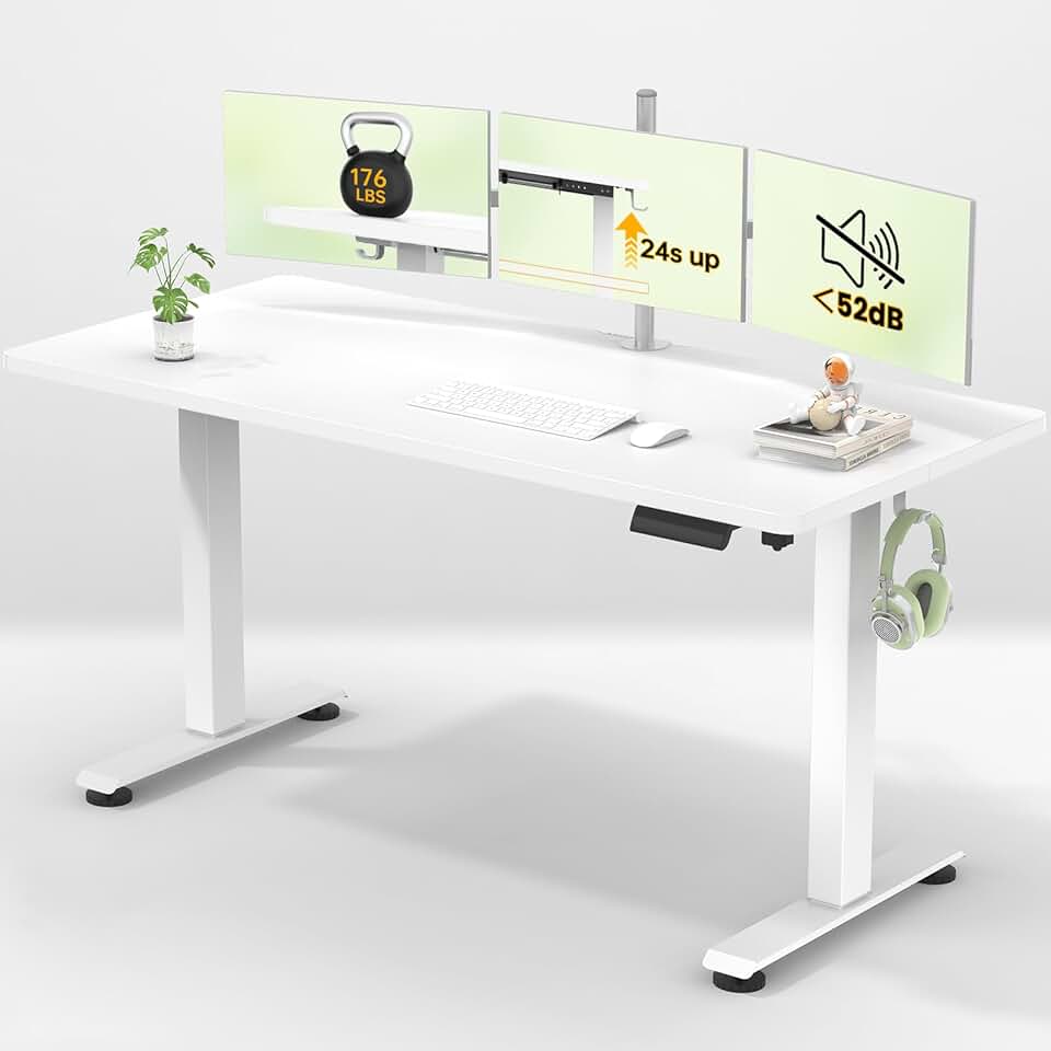 Large 55-Inch Electric Standing Desk for Home and Office