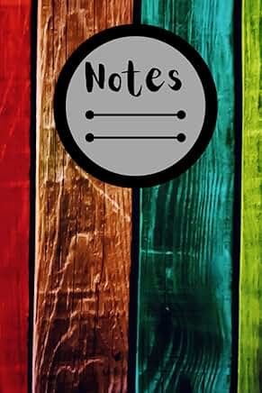 Colorful wooden 6x9 notebook with 120 lined pages