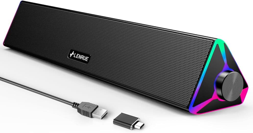 Desktop USB Computer Speakers with Touch Lights