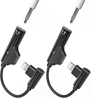 iPhone Lightning to 3.5mm Headphone Adapter, 2 Pack