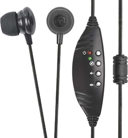 USB Transcription Headset with Ear Tips and Sound Card