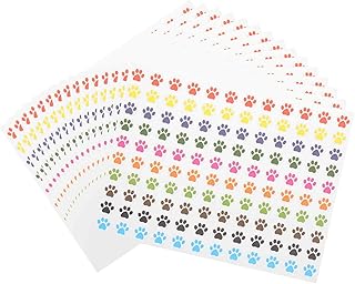 Multicolor Paw Print Stickers, 1800 Pieces