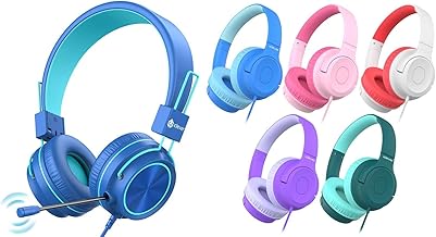 Kids' Tangle-Free Headphones with 3.5mm Jack
