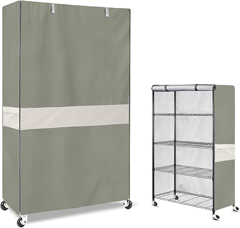 Heavy-Duty Waterproof Wire Shelf Cover 30x14x62 Inches
