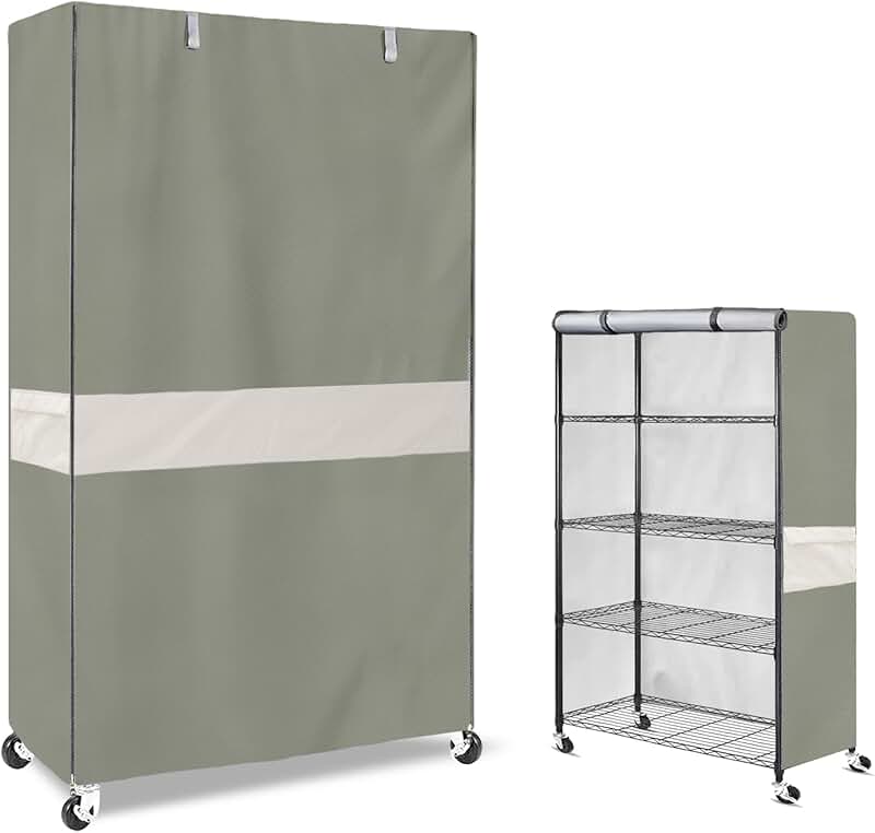 Heavy-Duty Waterproof Wire Shelf Cover 30x14x62 Inches