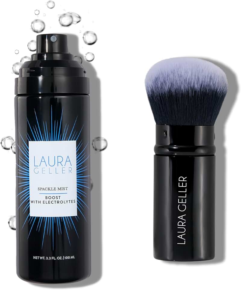 Spackle Mist Boost Makeup Setting Spray with Blue Light Protection and Airbrush Kabuki Brush