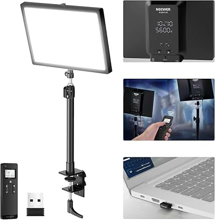 25W Streaming Key Light with Remote and Stand