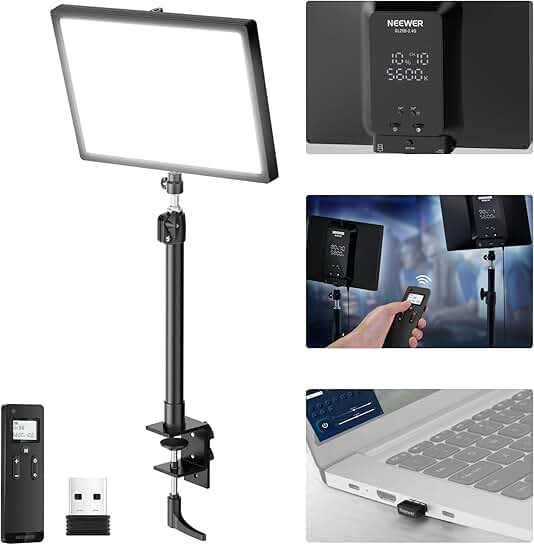 25W Streaming Key Light with Remote and Stand